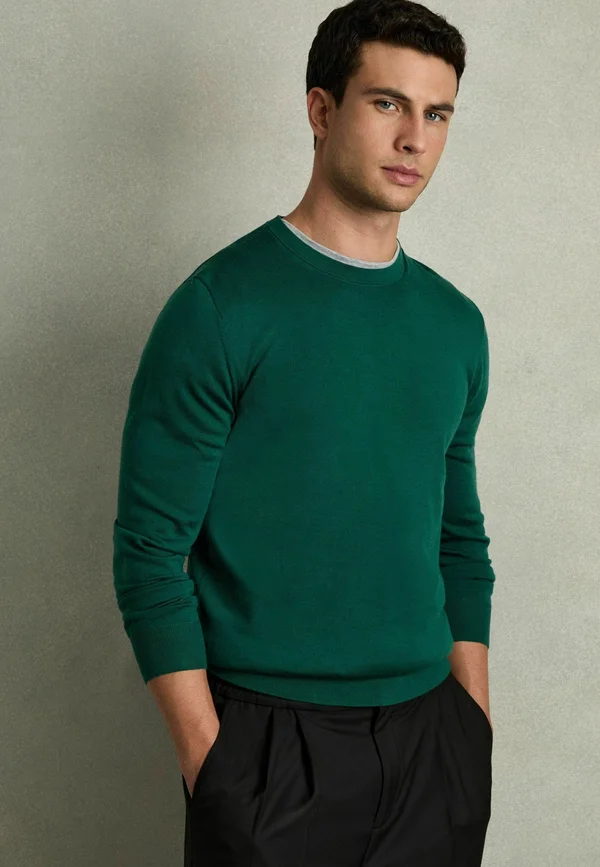 REGULAR FIT - WESSEX CREW-NECK - Strickpullover - herb green