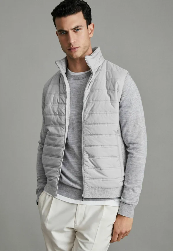 REGULAR FIT - WILLIAM HYBRID QUILT AND THROUGH - Weste - soft grey