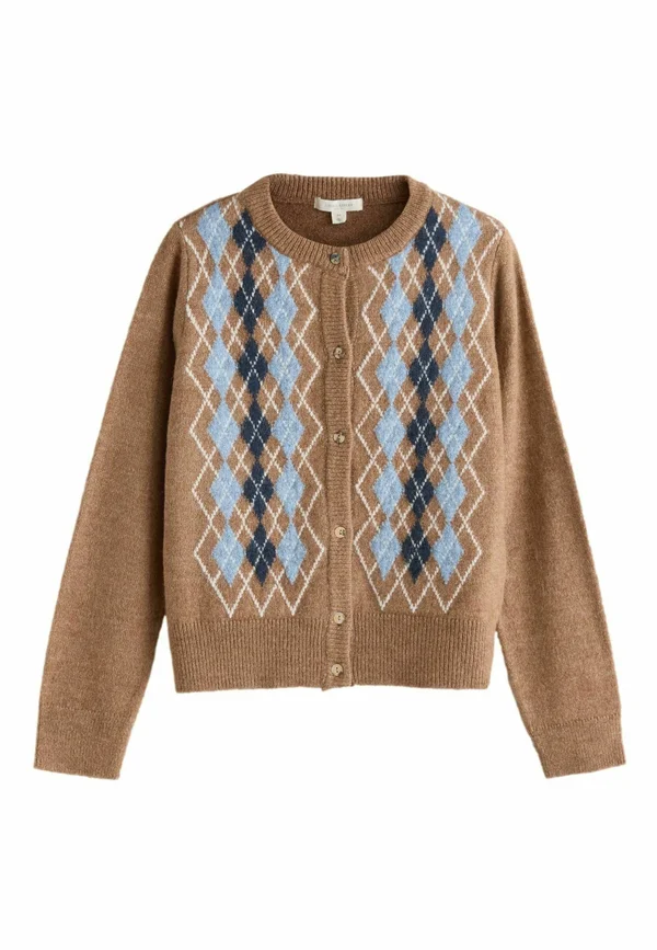 REGULAR FIT -WITH A TOUCH - Strickjacke - tan brown