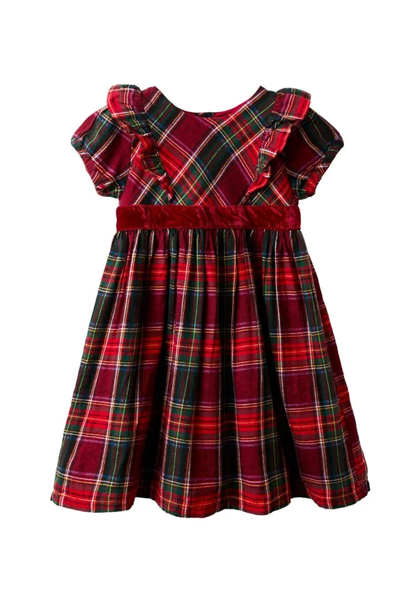 REGULAR FIT WITH FRILL - Cocktailkleid/festliches Kleid - red check