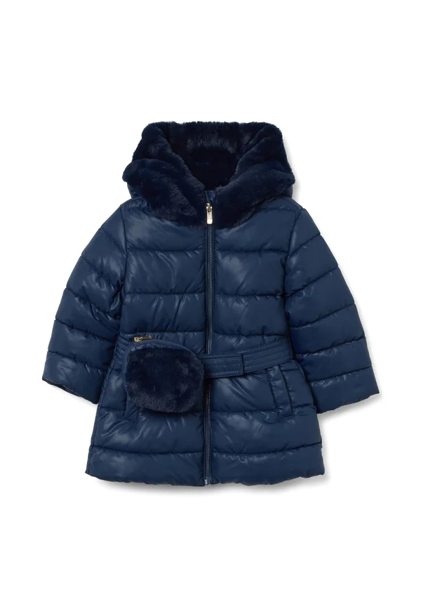 REGULAR FIT WITH HOOD AND ZIP - Wintermantel - dark blue