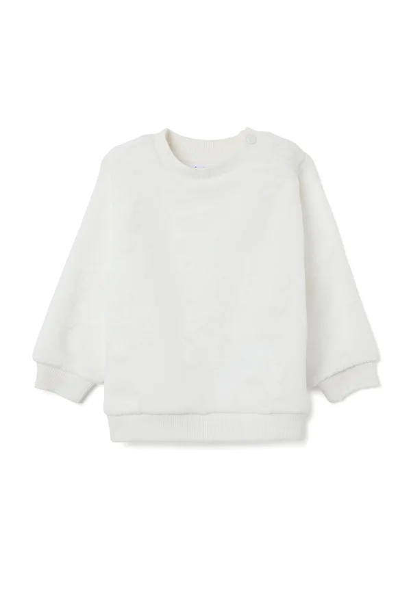 REGULAR FIT WITH ROUND NECKLINE - Fleecepullover - optical white