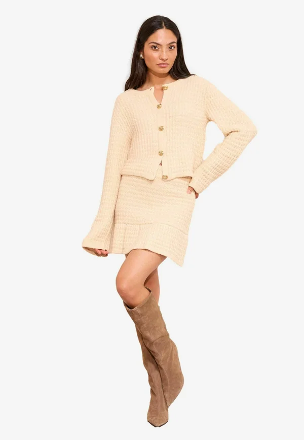 REGULAR FIT - X LUCY MECKLENBURGH - Strickjacke - natural