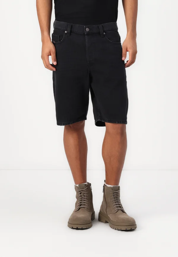 REGULAR - Jeans Shorts - black