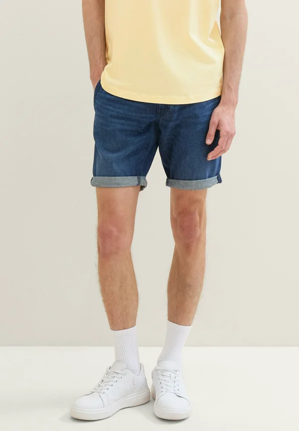 REGULAR - Jeans Shorts - used mid stone blue denim