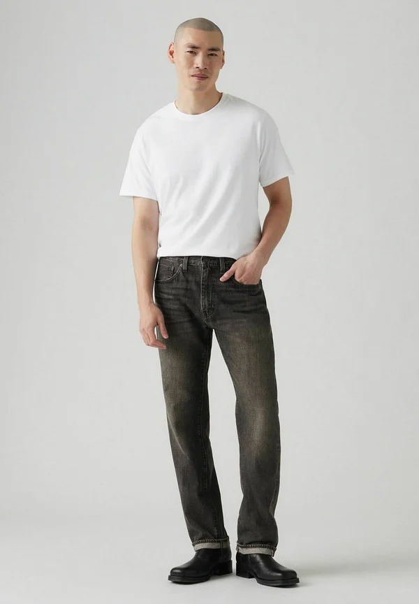 REGULAR - Jeans Straight Leg - basalt rock selvedge