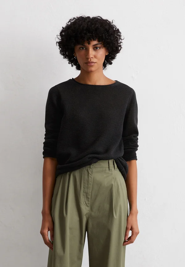 REGULAR - Strickpullover - black