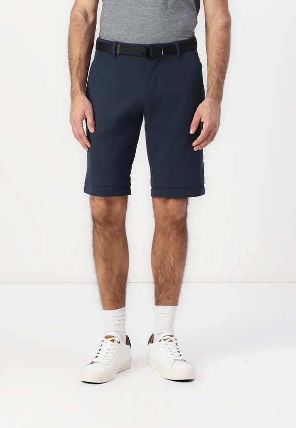 REGULAR STRUCTURED  - Shorts - navy blue
