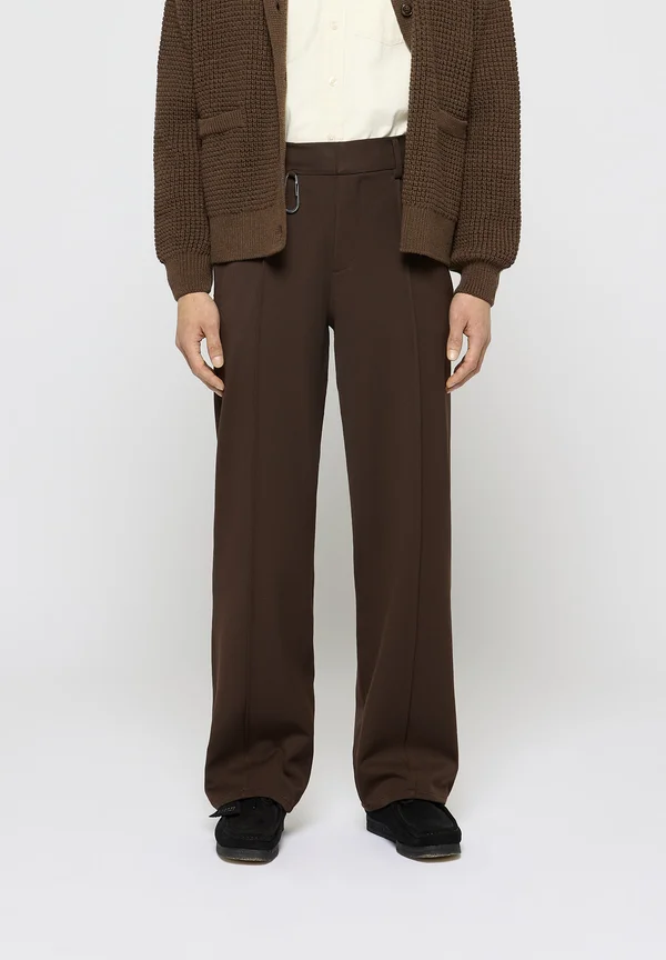 REGULAR TAILORED PANTS - Stoffhose - chocolate brown