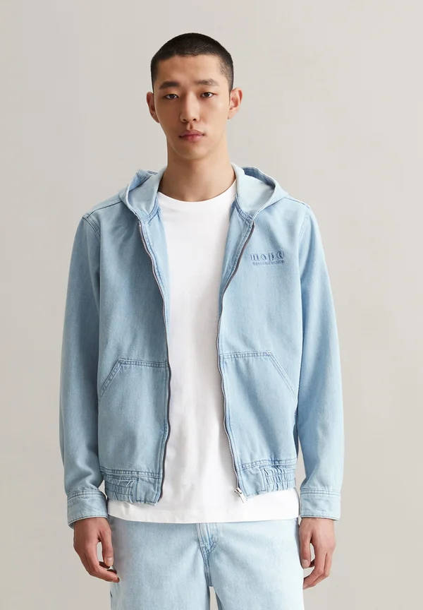 REGULAR WITH ORANGE FIBER - Jeansjacke - light blue