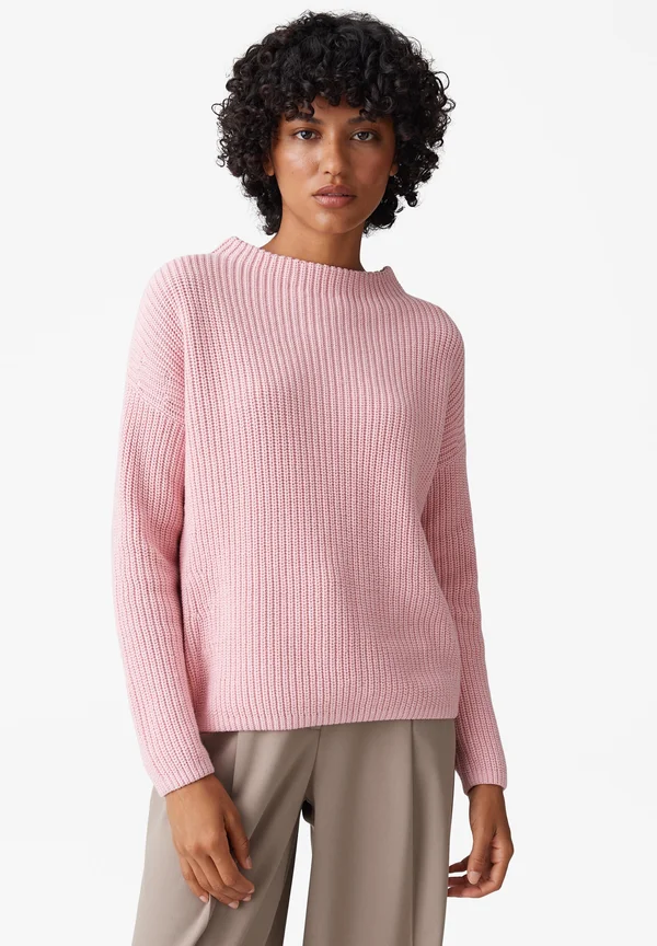 RELAXED FIT O-SHAPE - Strickpullover - coral blush
