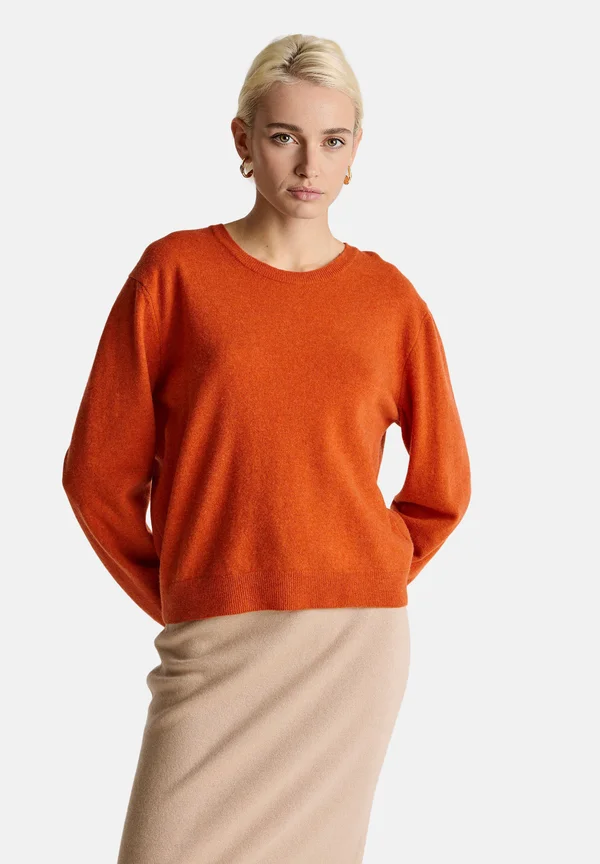 RELAXED FIT PURE - Strickpullover - orange