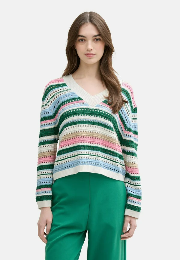 RELAXED FIT - Strickpullover - multicolor stripe