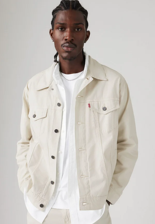 RELAXED FIT TRUCKER - Jeansjacke - silver birch