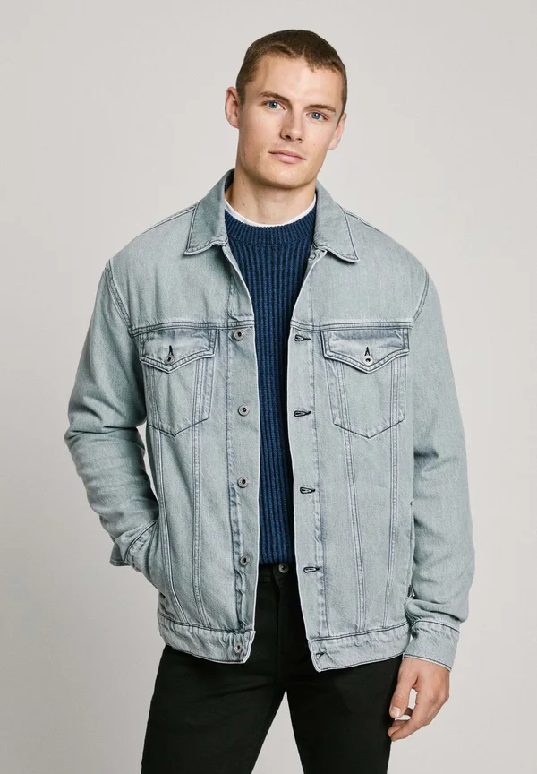 RELAXED - Jeansjacke - washed black rigid