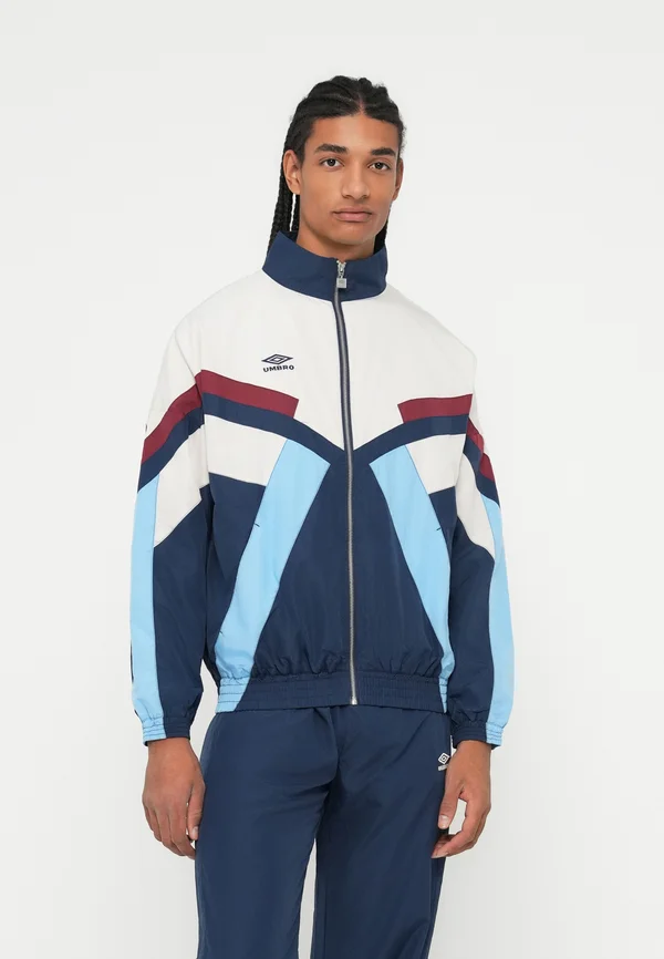 RELAXED TRACK JACKET - Leichte Jacke - dark navy/white sand/vista blue