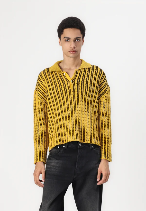 RENE CABLE - Strickpullover - yellow