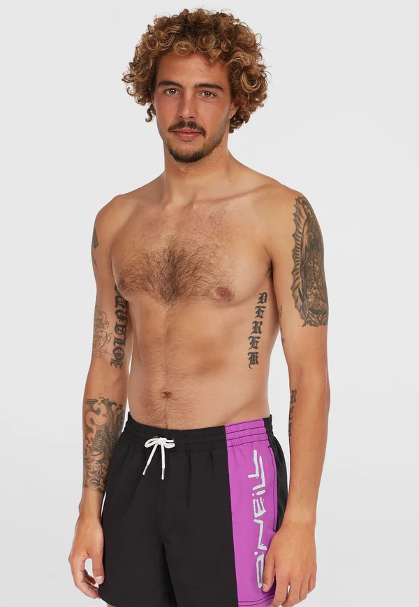 RETRO - Badeshorts - digitalis colour block