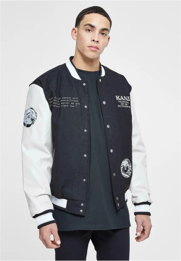 RETRO BLOCK COLLEGE  - Bomberjacke - black