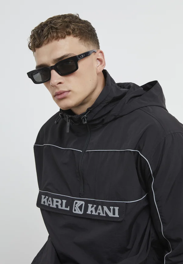 RETRO BLOCK - Windbreaker - black silver