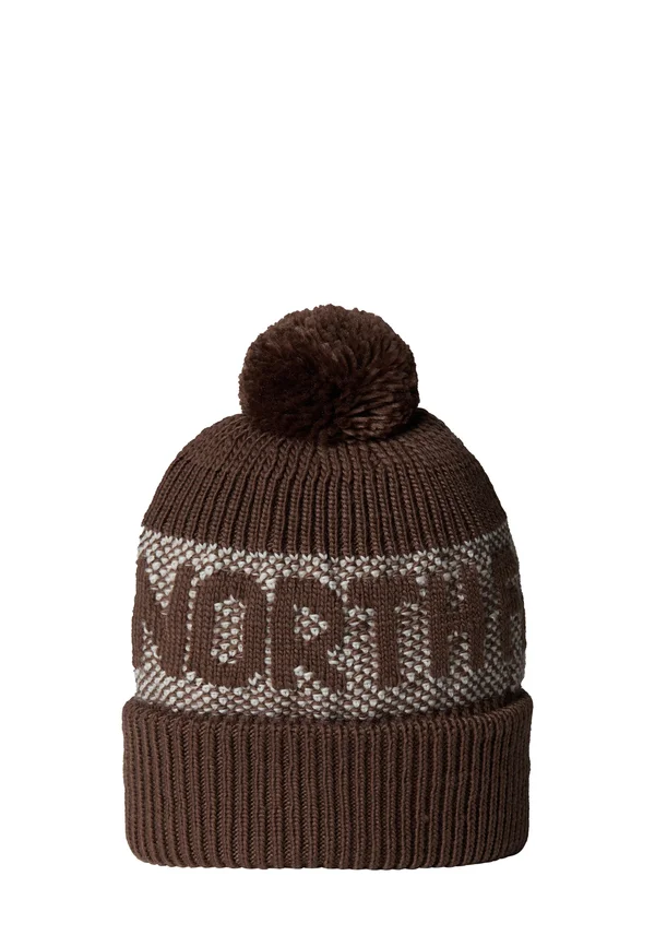 RETRO CABIN BEANIE - Mütze - smokey brown/white dune