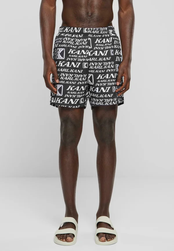 RETRO EMBRO  - Badeshorts - black white
