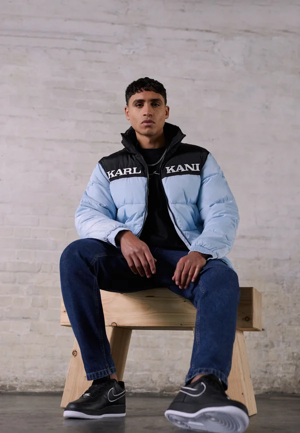 RETRO ESSENTIAL PUFFER - Winterjacke - light blue