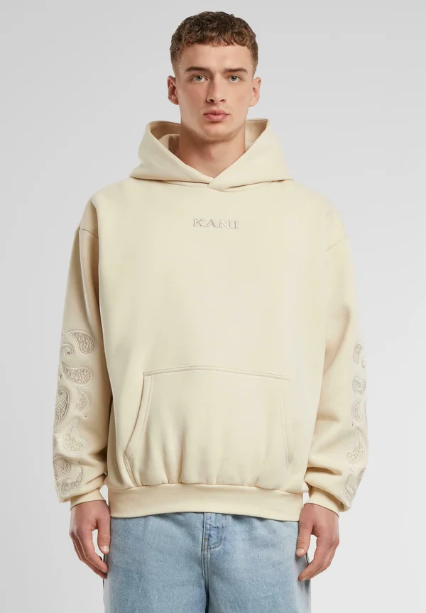 RETRO PAISLEY - Kapuzenpullover - beige