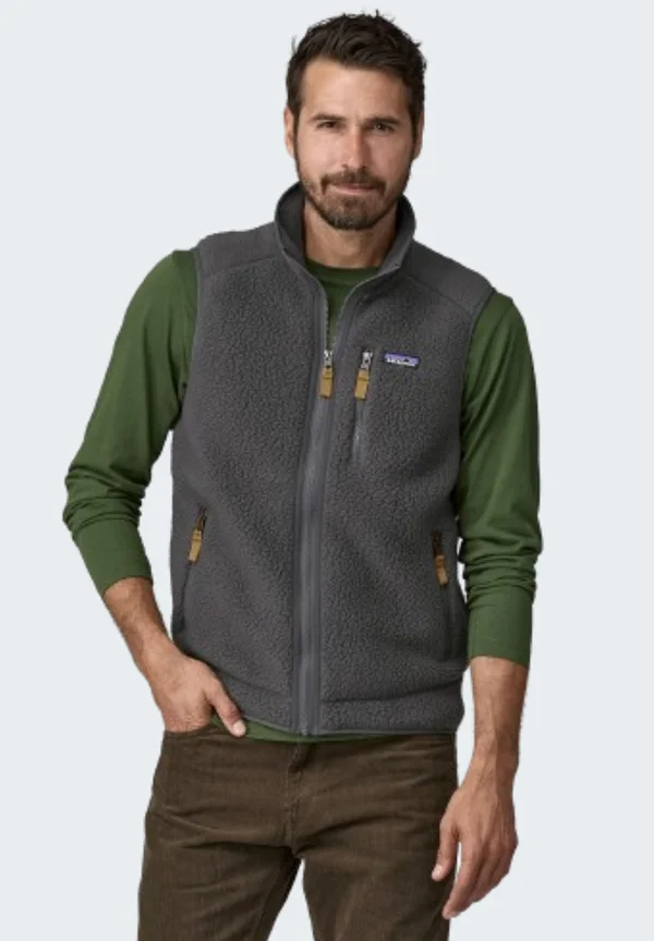 RETRO PILE - Weste - forge grey