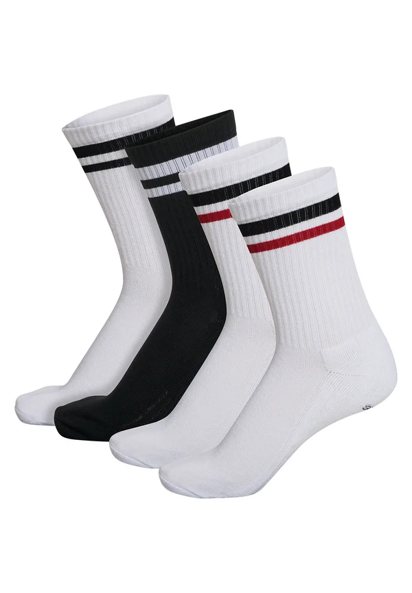 RETRO SOCKS 4 PACK UNISEX - Sportsocken - white/black
