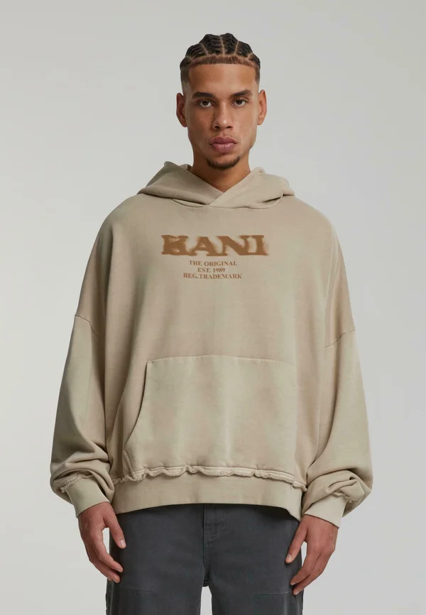 RETRO SPRAYED OS  - Kapuzenpullover - darksand