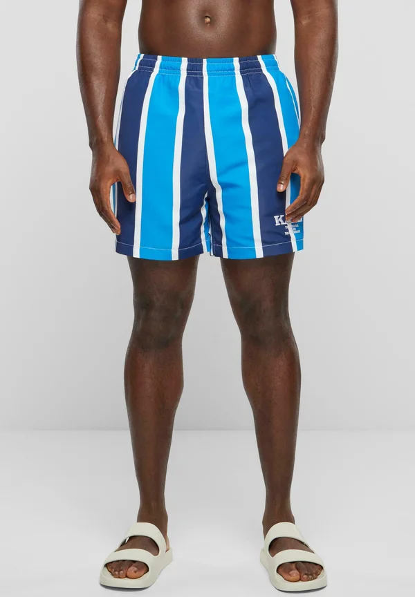 RETRO STRIPED - Badeshorts - aqua navy white