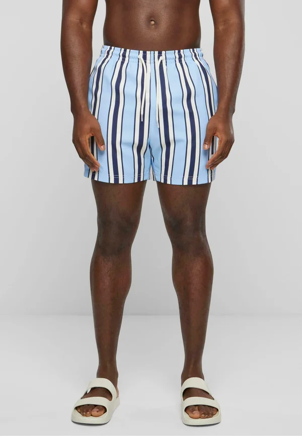 RETRO STRIPED - Badeshorts - light blue white blue