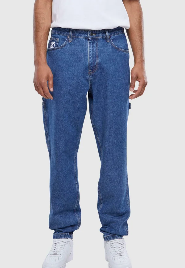 RETRO TAPE WOREAR DENIM - Jeans Straight Leg - dark indigo