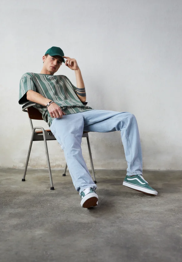 RETRO TAPE WOREAR DENIM - Jeans Straight Leg - light blue