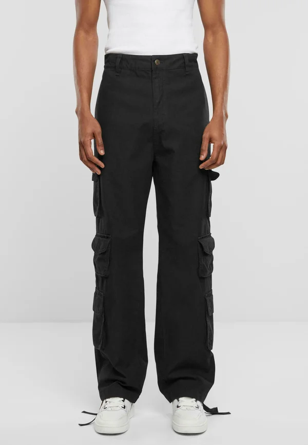 RETRO WASHED - Cargohose - black