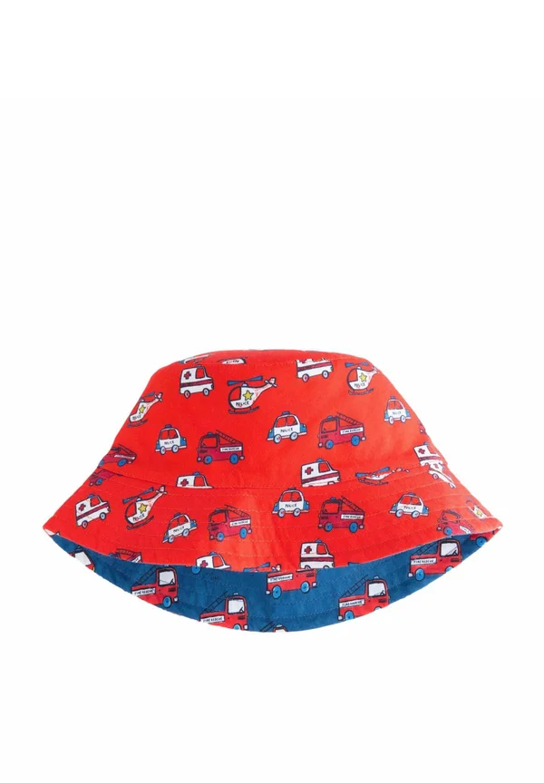 REVERSIBLE BUCKET - Hut - red blue emergency vehicles