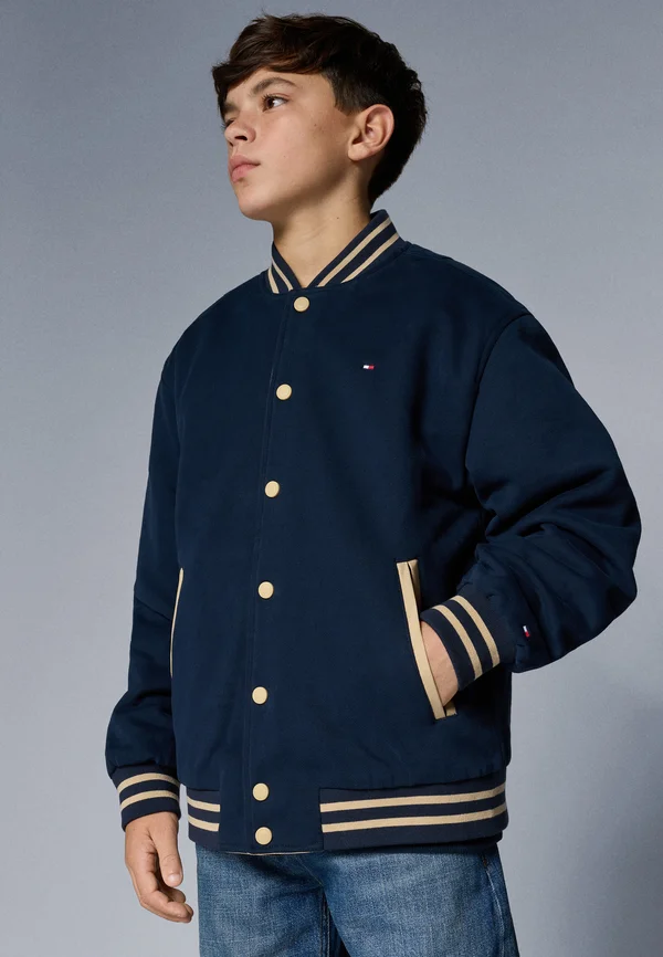 REVERSIBLE JACKET UNISEX - Bomberjacke - gentle gold coloured/dark night navy