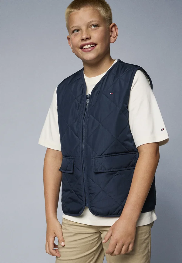 REVERSIBLE MIX QUILTED VEST - Weste - dark night navy/misty sage