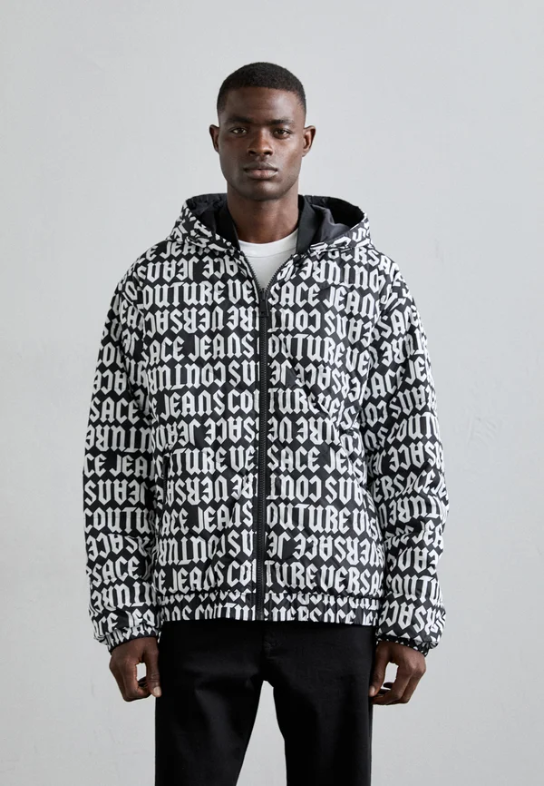 REVERSIBLE MONOGRAM - Daunenjacke - black/white