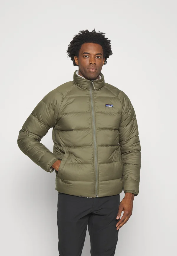 REVERSIBLE SILENT DOWN JACKET - Daunenjacke - dunkelgrün