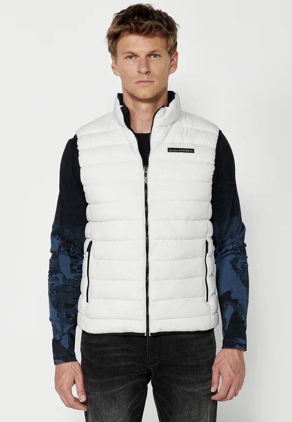 REVERSIBLE - Weste - gris perla   pearl grey