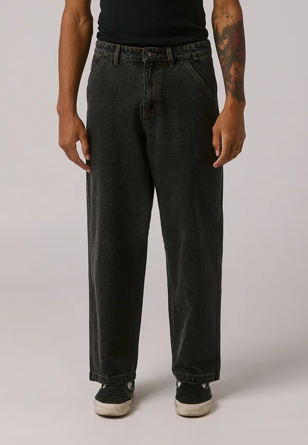 REYNOLDS PANT - Jeans Straight Leg - washed black