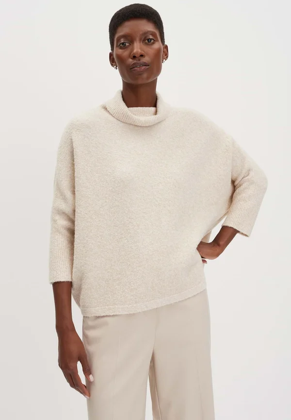 RIBBED ROLLNECK REGULAR FIT - Strickpullover - mellow mélange
