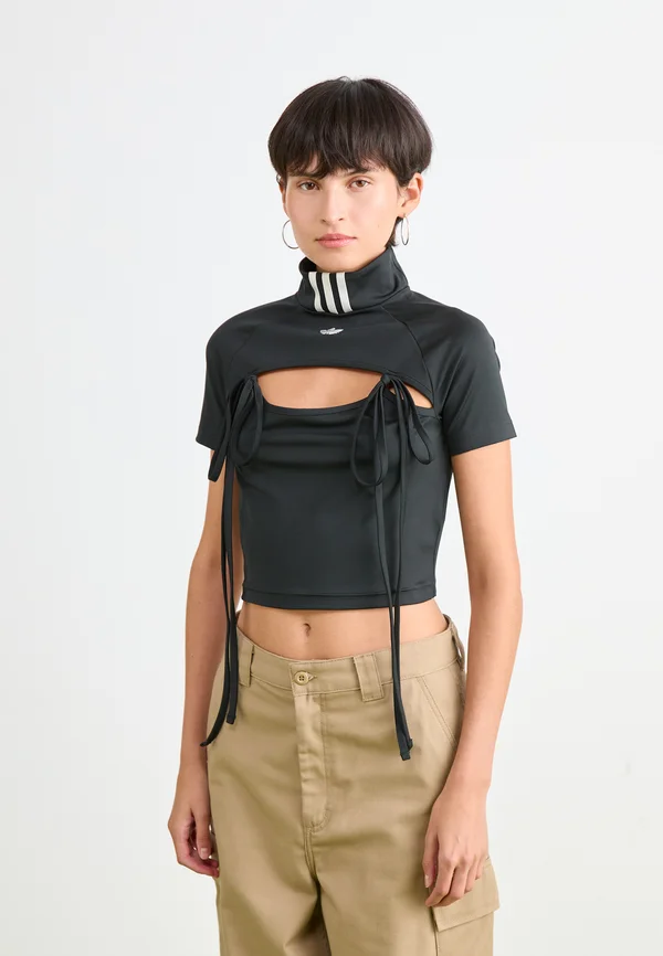 RIBBON CROP  - T-Shirt print - black