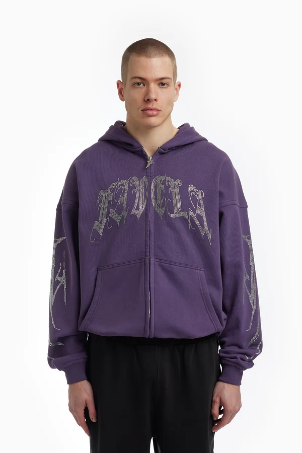 RIBCAGE FRONTZIP UNISEX - Sweatjacke - plum