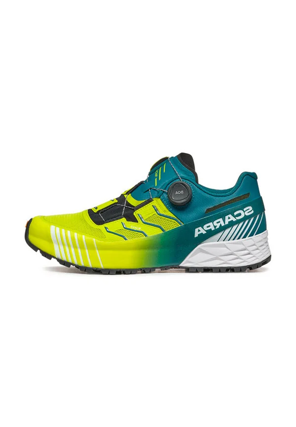 RIBELLE RUN KALIBRA HT - Laufschuh Trail - lime green deep lagoon