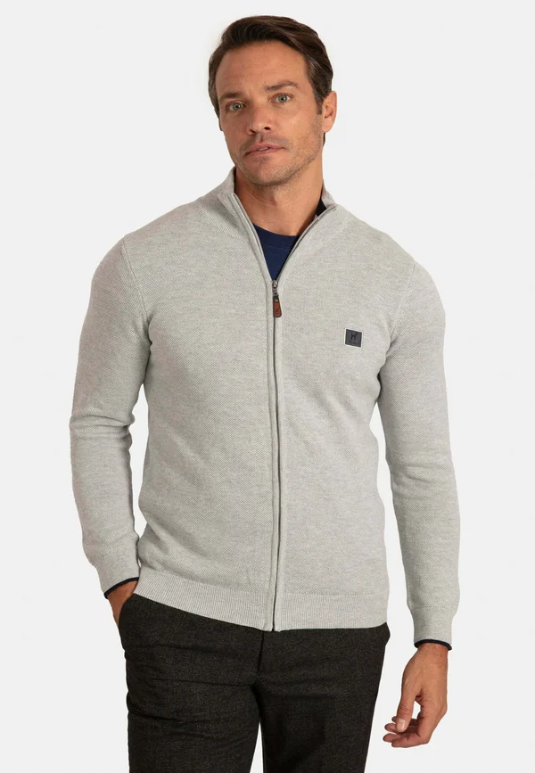 RICE FULL ZIP - Strickjacke - grey