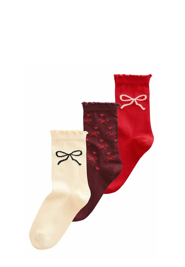 RICH BOW ANKLE 3 PACK - Socken - red and ecru