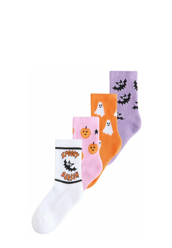 RICH CUSHIONED SOLE HALLOWEEN ANKLE 4 PACK - Socken - pink purple white and orange